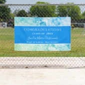 Gefeliciteerd Blue Green Amethyst Crystal Afstuder Spandoek (Insitu)