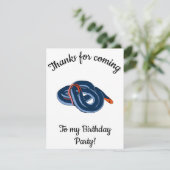 Gefeliciteerd Blue long glanded coral snake Bedankkaart (Staand voorkant)