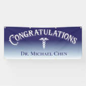 Gefeliciteerd Blue Medical Dentist Spandoek (Horizontaal)