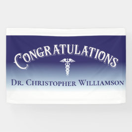 Gefeliciteerd Blue Medical Doctor Spandoek