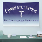 Gefeliciteerd Blue Medical Doctor Spandoek (Beurs)