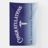 Gefeliciteerd Blue Medical Doctor Spandoek (Verticaal)