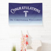 Gefeliciteerd Blue Medical Doctor Spandoek (Insitu)
