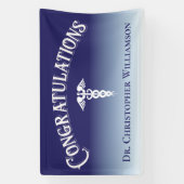 Gefeliciteerd Blue Medical Doctor Spandoek (Verticaal)