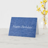 Gefeliciteerd Blue Plaster Kaart (Gele Bloem)