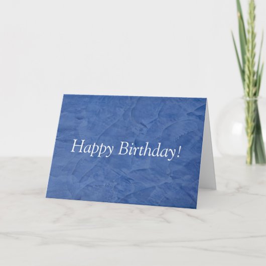 Gefeliciteerd Blue Plaster Kaart (Voorkant)