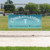 Gefeliciteerd Blue Professional Medical Doctor Spandoek (Insitu)