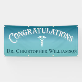 Gefeliciteerd Blue Professional Medical Doctor Spandoek