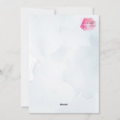 Gefeliciteerd Blue Waterverf Baby Kaart (Achterkant)