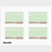 Gefeliciteerd Bow Stropdas Polka Dots Rechthoekige Sticker (Vel)