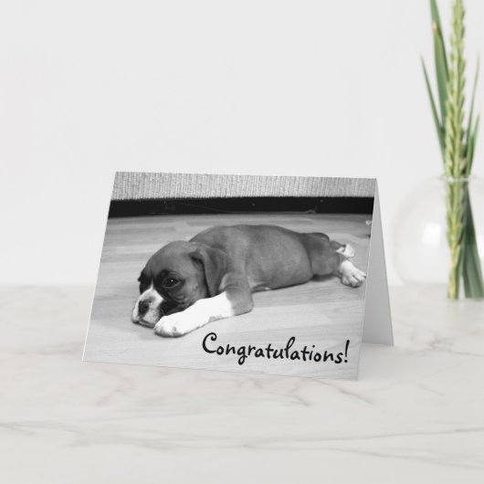 Gefeliciteerd Boxer Dog wenskaart Kaart (Voorkant)