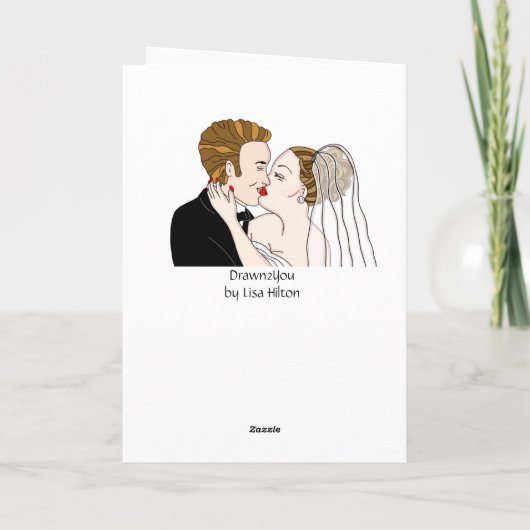 Gefeliciteerd Bride en Groom Gepersonaliseerd Kaart (Achterkant)