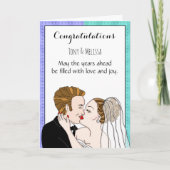 Gefeliciteerd Bride en Groom Gepersonaliseerd Kaart (Voorkant)