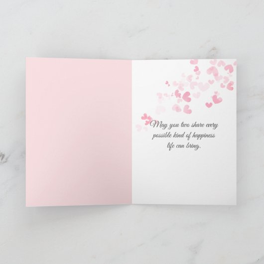 Gefeliciteerd Bride en Groom Kaart (Binnen)