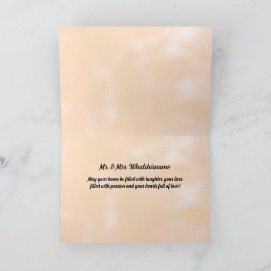 Gefeliciteerd, Bride en Groom Sepia Kaart (Binnen)