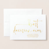 Gefeliciteerd, Bride en Groom Wedding Verloving Folie Kaarten (Voorkant met envelop)