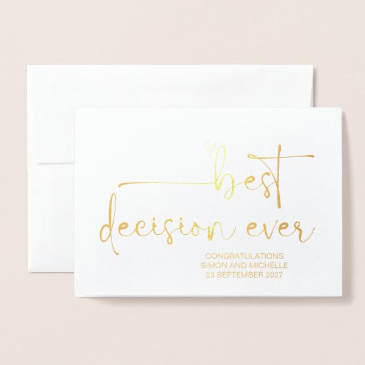 Gefeliciteerd, Bride en Groom Wedding Verloving Folie Kaarten (Voorkant met envelop)