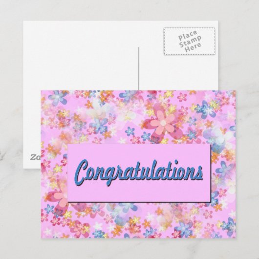 Gefeliciteerd Briefkaart (Voorkant / Achterkant)