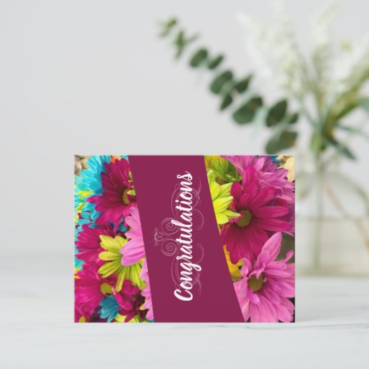 Gefeliciteerd Briefkaart (Staand voorkant)