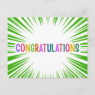 GEFELICITEERD BRIEFKAART