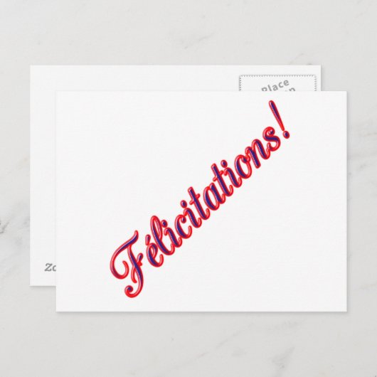 Gefeliciteerd Briefkaart (Voorkant / Achterkant)