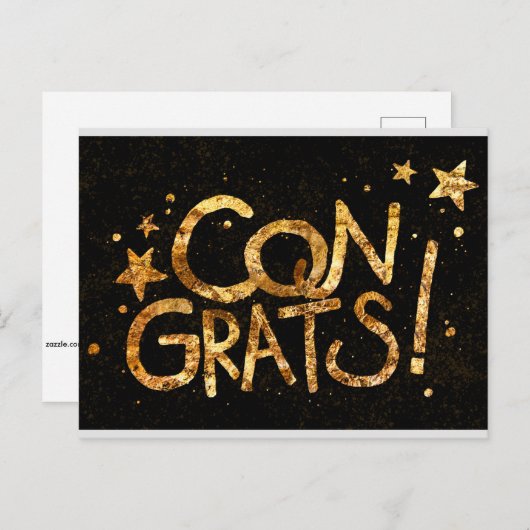 Gefeliciteerd! Briefkaart (Voorkant / Achterkant)