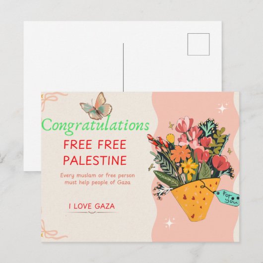 Gefeliciteerd Briefkaart (Voorkant / Achterkant)