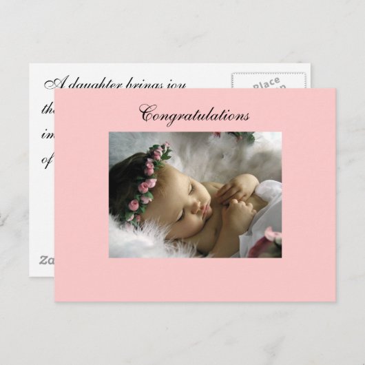 Gefeliciteerd Briefkaart (Voorkant / Achterkant)