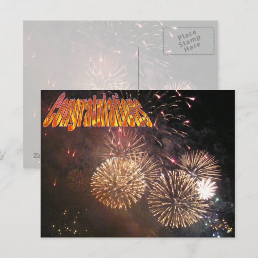 Gefeliciteerd Briefkaart (Voorkant / Achterkant)