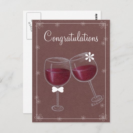 Gefeliciteerd! Briefkaart (Voorkant / Achterkant)