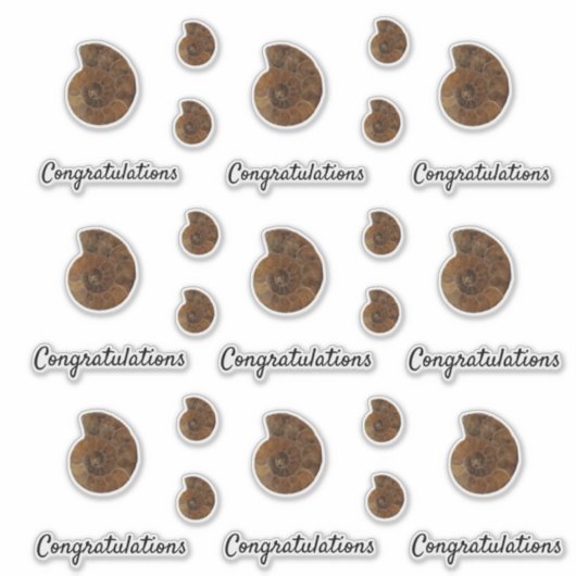 Gefeliciteerd, Brown Agate Geode Slice Sticker (Voorkant)