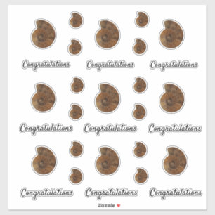 Gefeliciteerd, Brown Agate Geode Slice Sticker