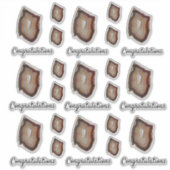 Gefeliciteerd, Brown Agate Geode Slice Sticker (Voorkant)
