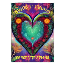 GEFELICITEERD BRUID EN BRUIDEGOM