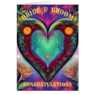 GEFELICITEERD BRUID EN BRUIDEGOM