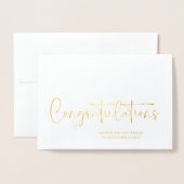 Gefeliciteerd Bruid en Bruidegom Huwelijksaankondi Folie Kaarten (Voorkant met envelop)