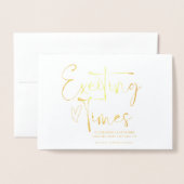 Gefeliciteerd Bruid en Bruidegom Trouwdag Folie Kaarten (Voorkant met envelop)