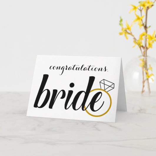 Gefeliciteerd, bruid - Vrijgezellenfeest Kaart (Gele Bloem)