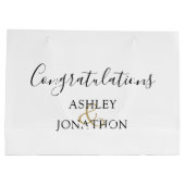 Gefeliciteerd Bruidspaar Trouwen Groot Cadeauzakje (Achterkant)