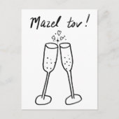 Gefeliciteerd Bruiloft Champagne Proost Krabbeltek Briefkaart (Voorkant)