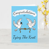 Gefeliciteerd bruiloft Kaart Duiven binden van de  (Gele Bloem)