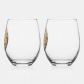 Gefeliciteerd, bruiloft, wijnglas set. wijnglas zonder voet (Links)