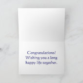 Gefeliciteerd Bruiloftsstrandpaar Kaart (Binnen)