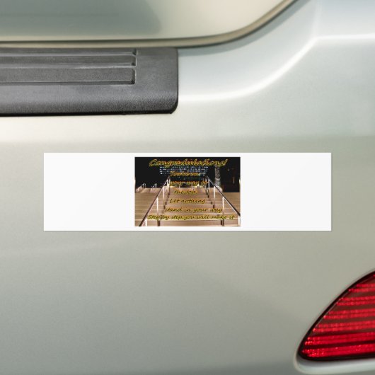 Gefeliciteerd_ Bumpersticker (Op auto)