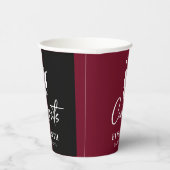 Gefeliciteerd Burgundy Graduation Party Papieren Bekers (Rechts)