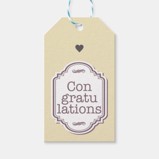 Gefeliciteerd Cadeaulabel (Voorkant)