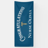 Gefeliciteerd Caduceus Medisch Verpleegkundige Spandoek (Verticaal)