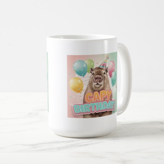 Gefeliciteerd Capy! Koffiemok (Voorkant rechts)