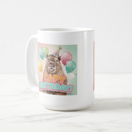 Gefeliciteerd Capy! Koffiemok (Voorkant links)