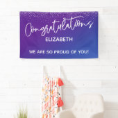 Gefeliciteerd Casual Blauw & Paarse Ombre Spandoek (Insitu)